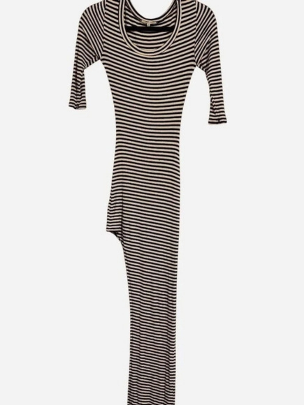 Charlotte Russe Striped Maxi Dress in Black & Cream Size Small